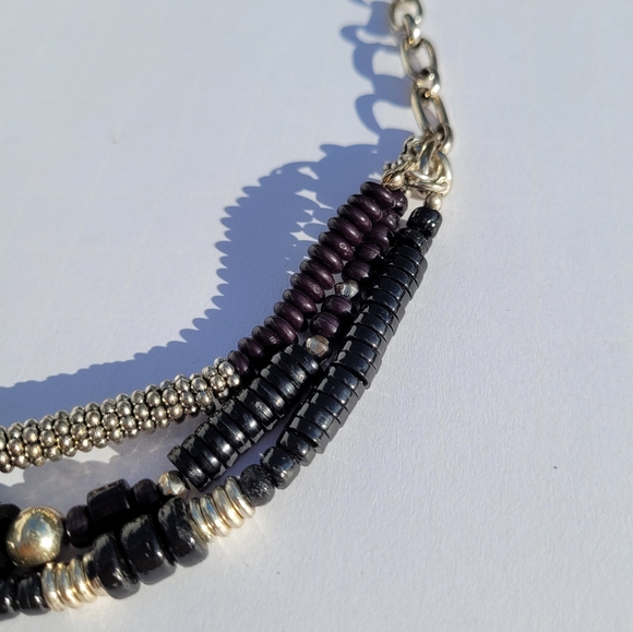 NWT Free People Oceanfront layered necklace in Black - Picture 2 of 5